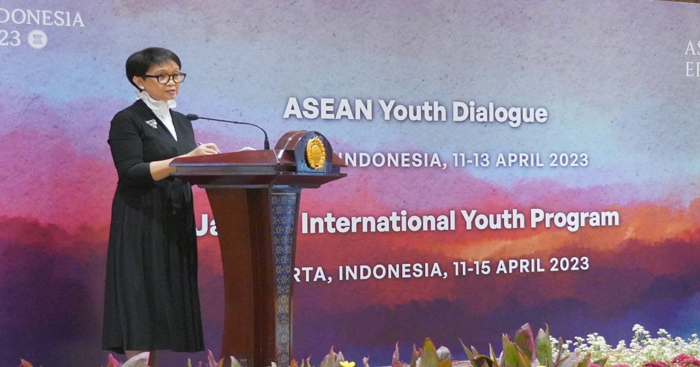 Menlu RI dalam Pemuda dan Ekonomi Digital Pondasi Penting ASEAN sebagai Epicentrum of Growth 2023