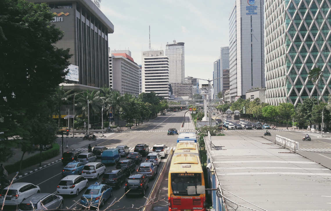 Lalu lintas normal Jakarta