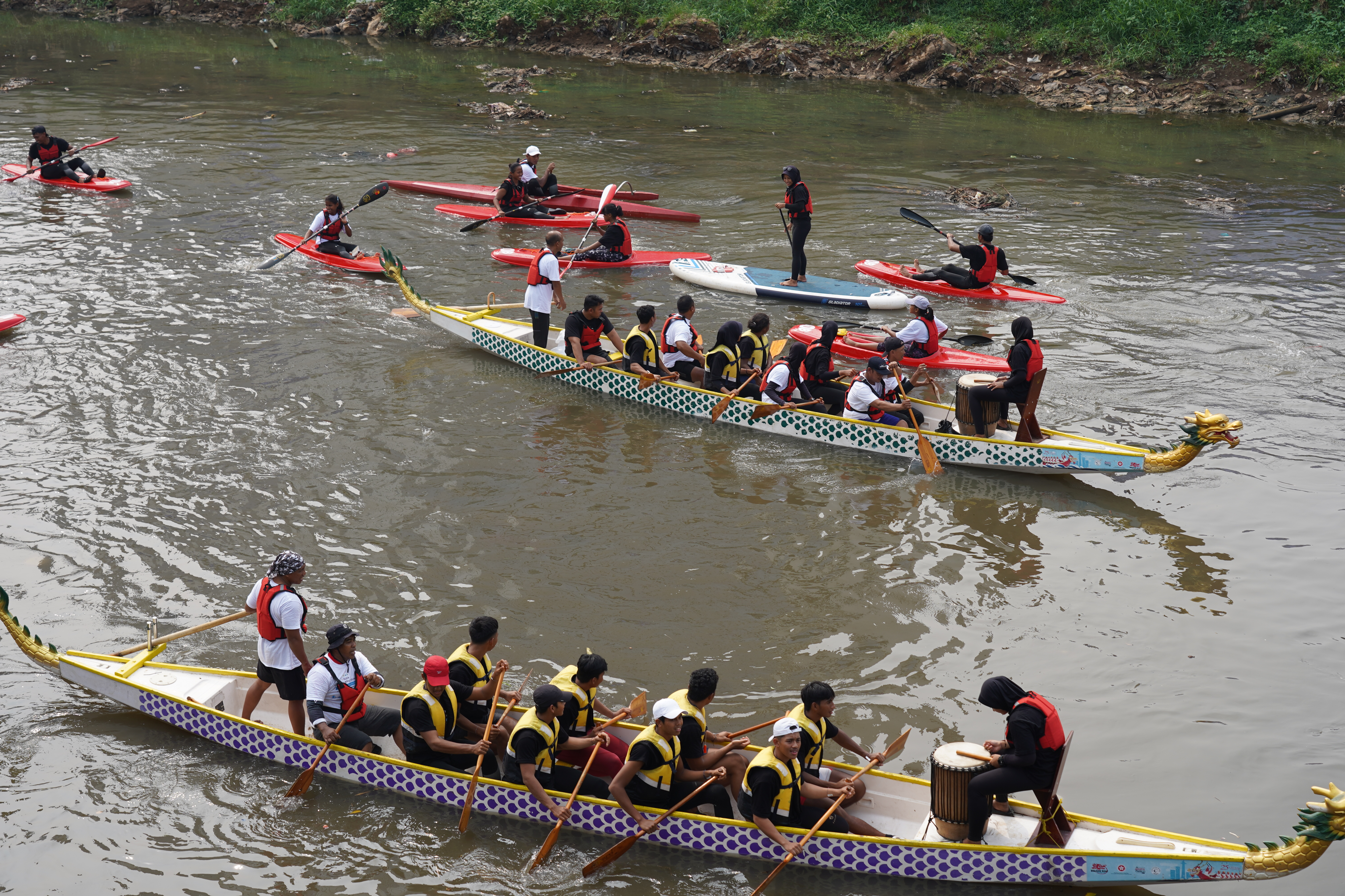 Sungai Ciliwung menjadi sungai yang dihuni banyak hewan khas bantaran